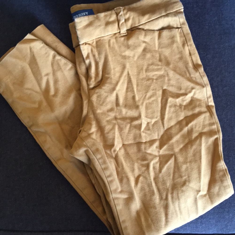 Old Navy mustard pants pixie cut size 6